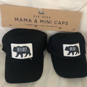 Rae Dunn mama and mini baseball caps